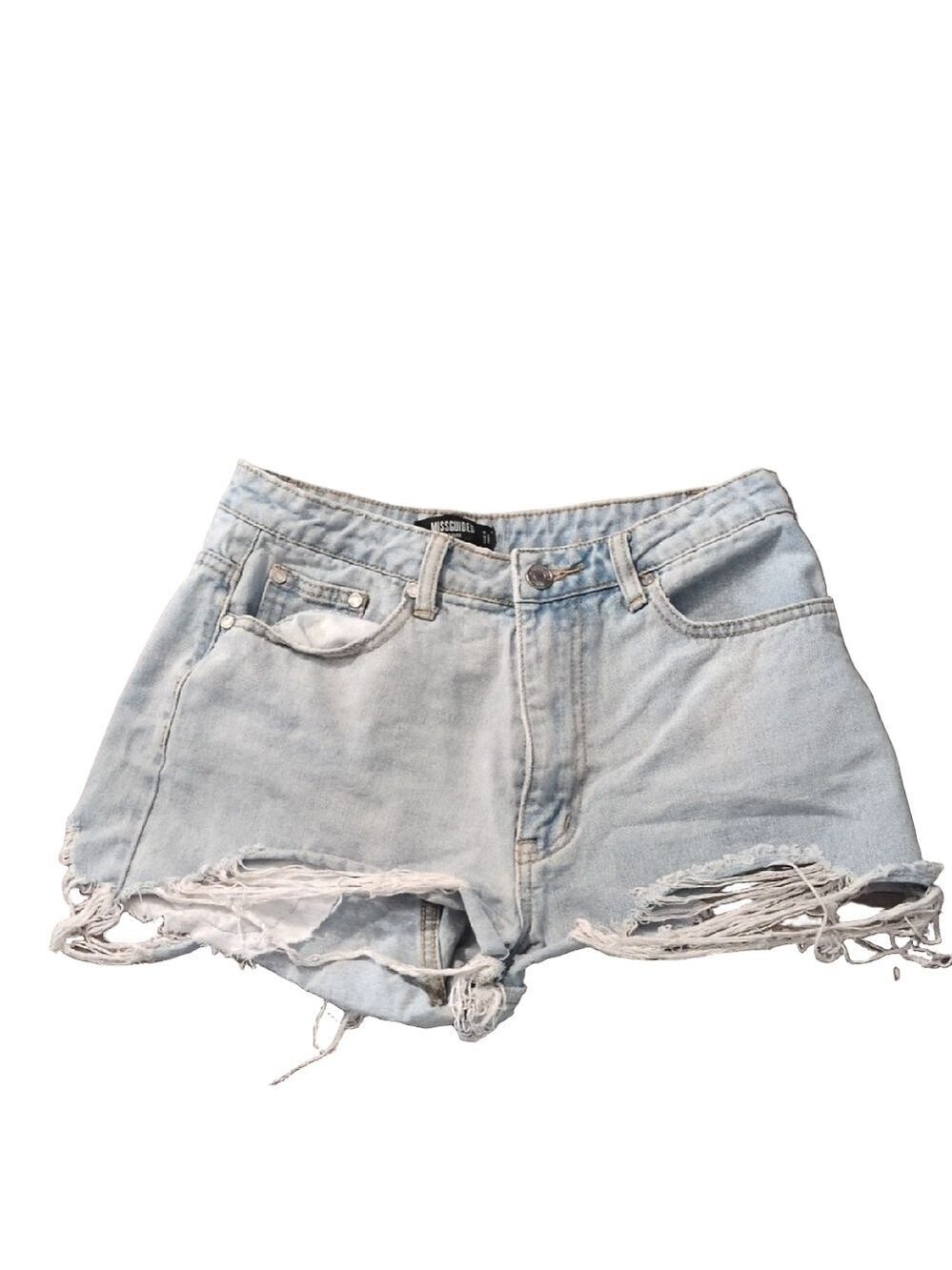 Missguided Distressed Petite Denim Shorts Size 6P